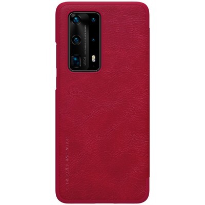 Кожаный чехол Nillkin Qin Leather Case Красный для Huawei P40 Pro Plus(2)