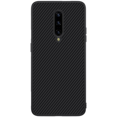 Пластиковый чехол Nillkin Synthetic Fiber Черный для OnePlus 7 Pro(1)