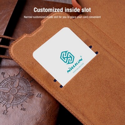 Кожаный чехол Nillkin Qin Pro Leather Case Красный для Apple iPhone 14 Plus(6)