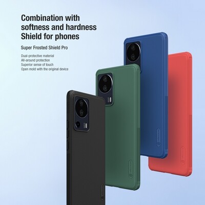 Пластиковый чехол Nillkin Super Frosted Shield Pro Зеленый для Xiaomi 13 Lite(6)
