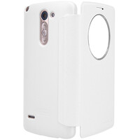 Полиуретановый чехол Nillkin Sparkle Leather Case White  для LG G3 Stylus D690