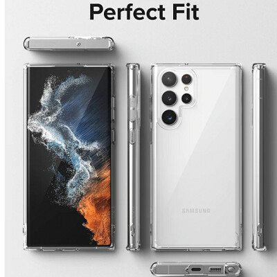 Чехол бампер Ringke Fusion Series прозрачный для Samsung Galaxy S22 Ultra(6)
