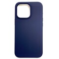 Силиконовый чехол Liquid Silicone Case с закрытым низом темно-синий для Apple iPhone 13 Pro Max(#1)