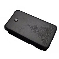 Кожаный чехол книга SGP Leather Case GARIZ Black для Samsung i9100 Galaxy S2