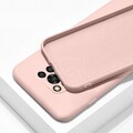 Силиконовый чехол Silicone Case с защитой камеры светло-розовый для Xiaomi Poco X3/ Poco X3 Pro(#1)