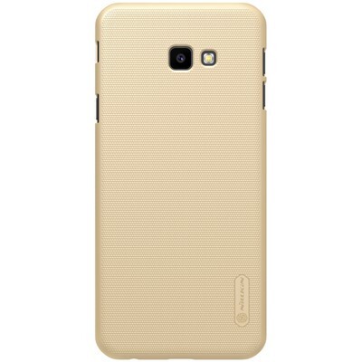 Пластиковый чехол с подставкой Nillkin Super Frosted Shield Золотой для Samsung J4 Plus (2018)(1)
