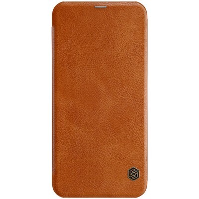 Кожаный чехол Nillkin Qin Leather Case Коричневый для Samsung Galaxy J6 Plus(1)
