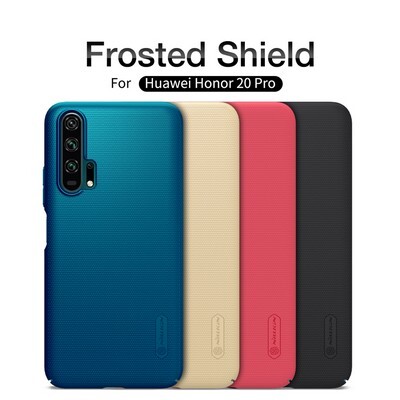 Пластиковый чехол с подставкой Nillkin Super Frosted Shield Черный для Huawei Honor 20 Pro(5)