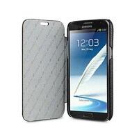 Кожаный чехол книга Melkco Face Cover Book Type Black для Samsung N7100 Galaxy Note 2
