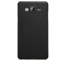 Пластиковый чехол с пленкой Nillkin Super Frosted Shield Black для Samsung Galaxy On7(#1)