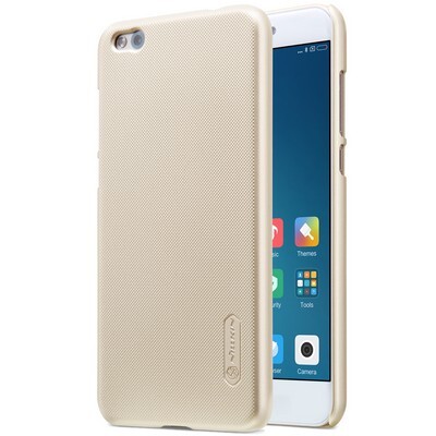 Пластиковый чехол с пленкой Nillkin Super Frosted Shield Gold для Xiaomi Mi5C(3)