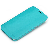 Полиуретановый чехол книга ROCK City Series Light Blue для Samsung i9200 Galaxy Mega 6.3