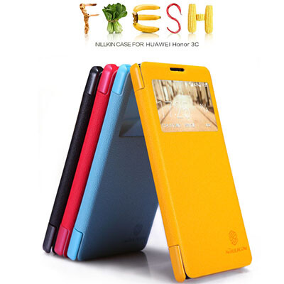 Полиуретановый чехол Nillkin Fresh Series Black для Huawei Honor 3C(4)