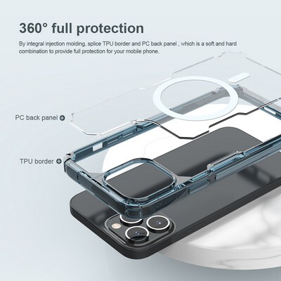 Силиконовый чехол Nillkin Nature TPU Pro Magnetic Case Синий для Apple iPhone 13 Pro Max(4)