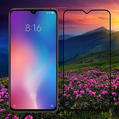 Противоударное защитное стекло Full Glue 0.3mm черное для Xiaomi Mi9(6)