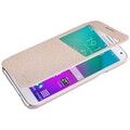 Полиуретановый чехол Nillkin Sparkle Leather Case Gold для Samsung Galaxy E5(#3)