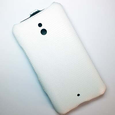 Кожаный чехол Abilita Leather Case White Snake для Nokia Lumia 1320(3)