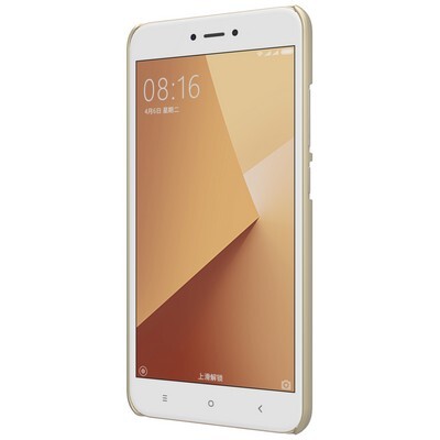 Пластиковый чехол с пленкой Nillkin Super Frosted Shield Gold для Xiaomi Redmi Note 5A (2/16Gb)(2)