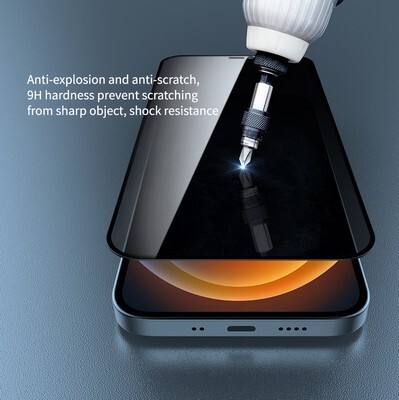 Защитное стекло Антишпион Nillkin Guardian Full Coverage Privacy Tempered Glass  для Apple iPhone 12 Pro Max(10)