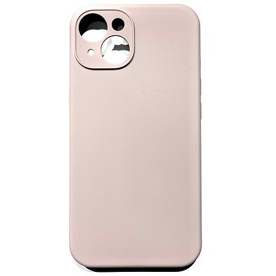 Силиконовый чехол Silicone Case с закрытым низом и защитой камеры бледно-розовый для Apple iPhone 14 Plus(1)