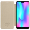 Полиуретановый чехол книга Nillkin Sparkle Leather Case Золотой для Huawei Honor 10(#3)
