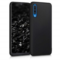 Силиконовый чехол TPU Matte Case 1mm черный для Samsung Galaxy A70