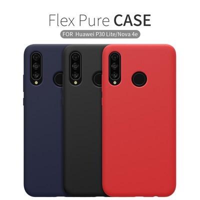 Силиконовый чехол-накладка Nillkin Flex Pure Case Черный для Huawei P30 Lite(6)