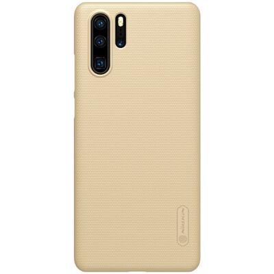 Пластиковый чехол с подставкой Nillkin Super Frosted Shield Золотой для Huawei P30 Pro(1)