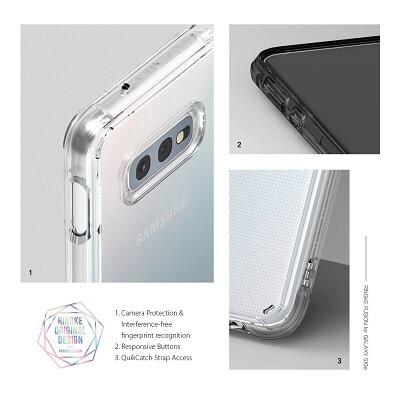 Чехол бампер Ringke Fusion Series прозрачно-серый для Samsung Galaxy S10e(3)