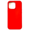 Силиконовый чехол Liquid Silicone Case с закрытым низом красный для Apple iPhone 13 Pro(#1)