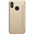 Полиуретановый чехол книга Nillkin Sparkle Leather Case Золотой для Xiaomi Mi8(#2)