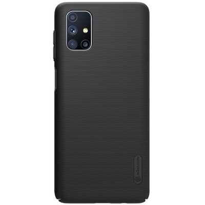 Пластиковый чехол с подставкой Nillkin Super Frosted Shield Черный для Samsung Galaxy M51(1)