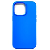 Силиконовый чехол Liquid Silicone Case с закрытым низом ярко-синий для Apple iPhone 13 Pro