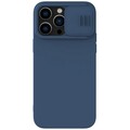 Силиконовая накладка с пластиной Magsafe Nillkin CamShield Silky Magnetic Silicone Case Синяя для Apple iPhone 14 Pro(#1)