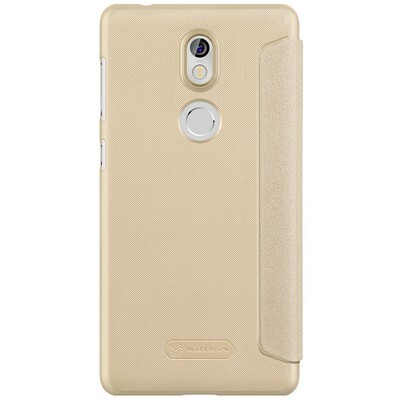 Полиуретановый чехол книга Nillkin Sparkle Leather Case Gold для Nokia 7(2)