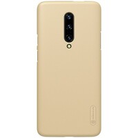 Пластиковый чехол с подставкой Nillkin Super Frosted Shield Золотой для OnePlus 7 Pro