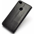 Полиуретановый чехол-книга на основе из силикона New Book Case Черный  для Huawei Honor 8(#4)