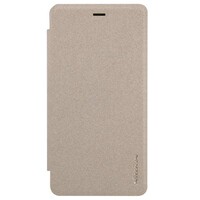 Полиуретановый чехол книга Nillkin Sparkle Leather Case Gold для Xiaomi RedMi 3 Pro/RedMi 3S