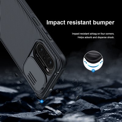 Чехол-накладка Nillkin CamShield Pro Черная для Xiaomi Poco F3(6)