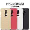 Пластиковый чехол с пленкой Nillkin Super Frosted Shield Белый для Nokia 6.1 Plus\ X6(#4)