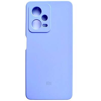 Силиконовый чехол с микрофиброй Silicone Case и защитой камеры лавандовый для Xiaomi Poco X5 Pro 5G(1)