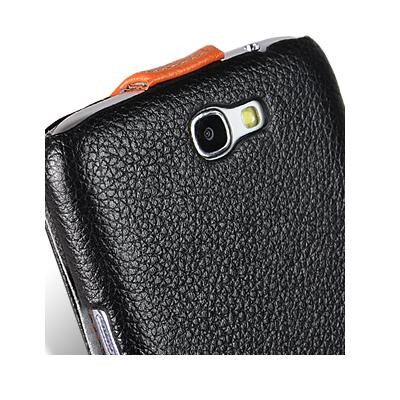 Кожаный чехол Melkco Leather Case Black/Orange LC для Samsung N7100 Galaxy Note 2(4)
