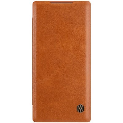 Кожаный чехол Nillkin Qin Leather Case Коричневый для Samsung Galaxy Note 10(1)