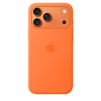 Чехол с Magsafe Silicone Case оранжевый для Apple iPhone 17 Pro Max