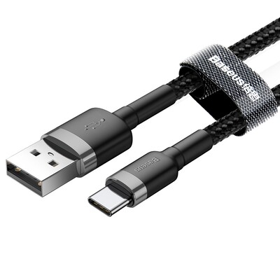 Кабель Baseus Cafule Cable CATKLF-BG1 USB For Type-C 3A 1M черный(3)