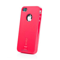 Силиконовый чехол накладка Capdase Soft Jacket Sparko Red для Apple iPhone 4/4S