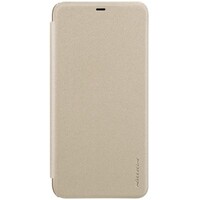 Полиуретановый чехол книга Nillkin Sparkle Leather Case Золотой для Xiaomi Mi8