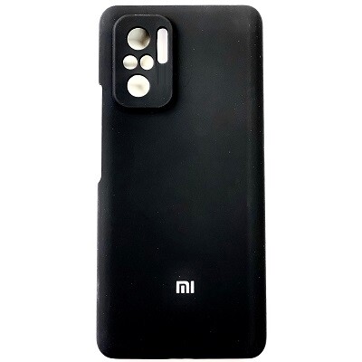 Силиконовый чехол Silicone Case черный для Xiaomi Redmi Note 10(1)