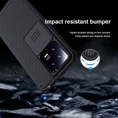 Чехол-накладка Nillkin CamShield Pro Черная для Xiaomi 13(7)