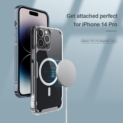 Силиконовый чехол Nillkin Nature TPU Pro Magnetic Case Синий для Apple iPhone 14 Pro(8)